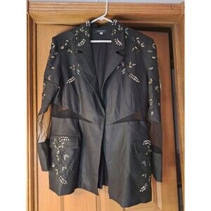 Barnett Black Blazer Jacket‎ Woman Size 18 Collared Sz 18